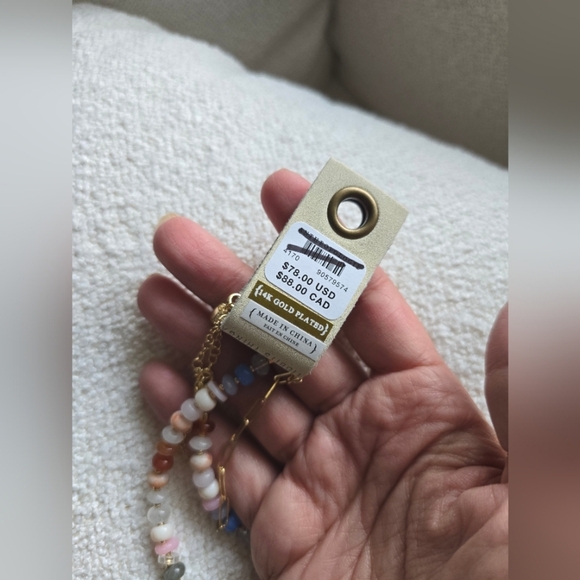 Anthropologie, Serefina, Beaded and Chain Link Necklace Set, Gold/Multi - NWT! - Picture 4 of 4